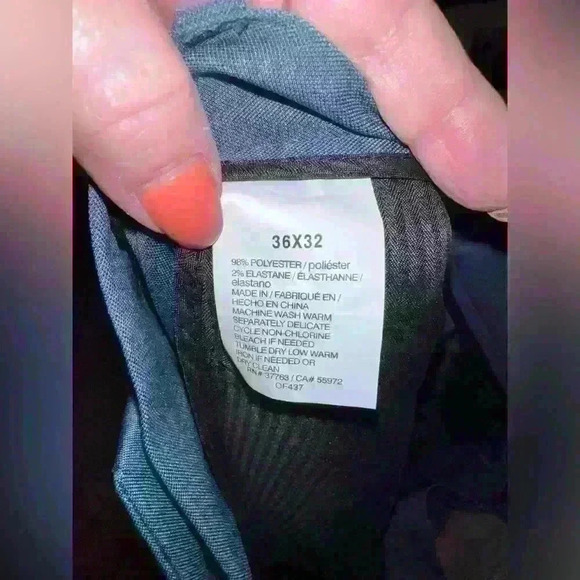 NWT- 36x32 Perry Ellis SLIM FIT TECH PORTFOLIO DRESS PANT Steel Blue - Picture 5 of 5